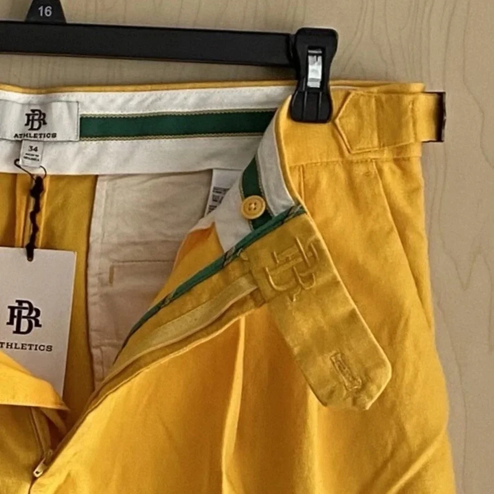 NWT Banana Republic Athletics Marigold Yellow Bermuda Shorts Sz 34 Cotton Summer